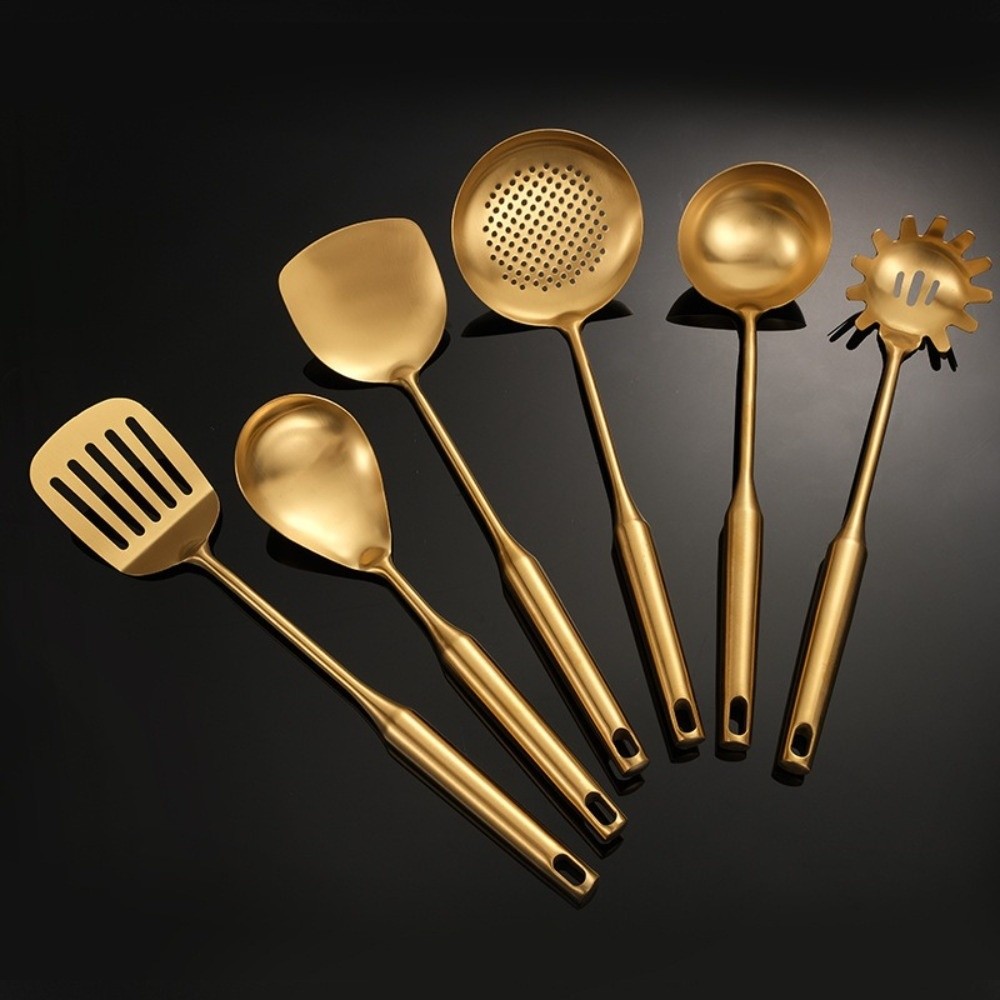 스테인리스 스틸 주방기구 세트 내열 논스틱 조리용 주걱 - Kitchen Gadgets Gold 리뷰 및 가격