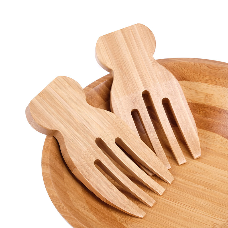 샐러드 손 대나무 샐러드 서버 대형 과일 파스타 샐러드 - Kitchen Helper Gadgets 리뷰 및 가격
