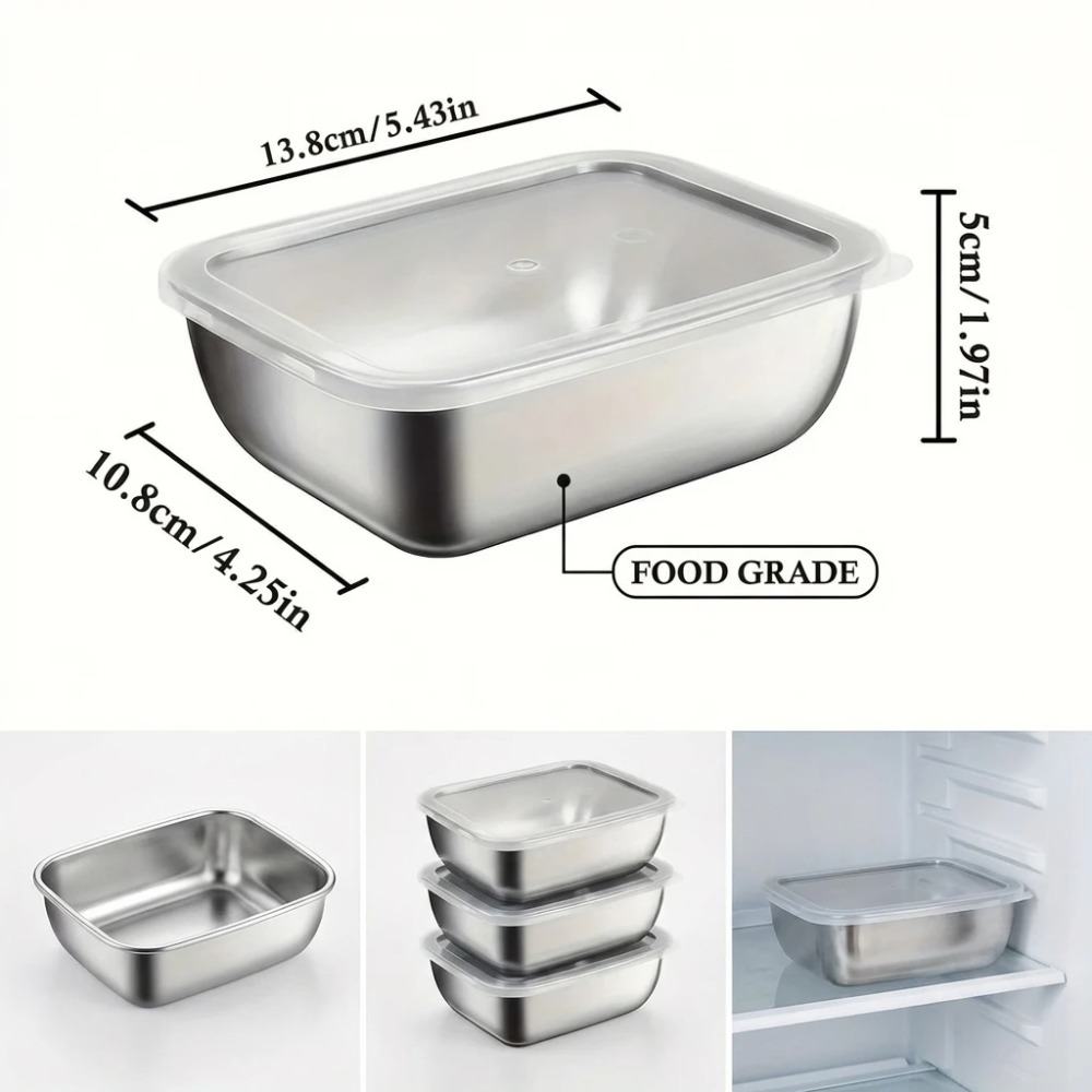 6pcs 스텐 밀폐 용기 스텐 반찬통 누수 방지 6pc - Kitchen Gadgets Organizer 리뷰 및 가격