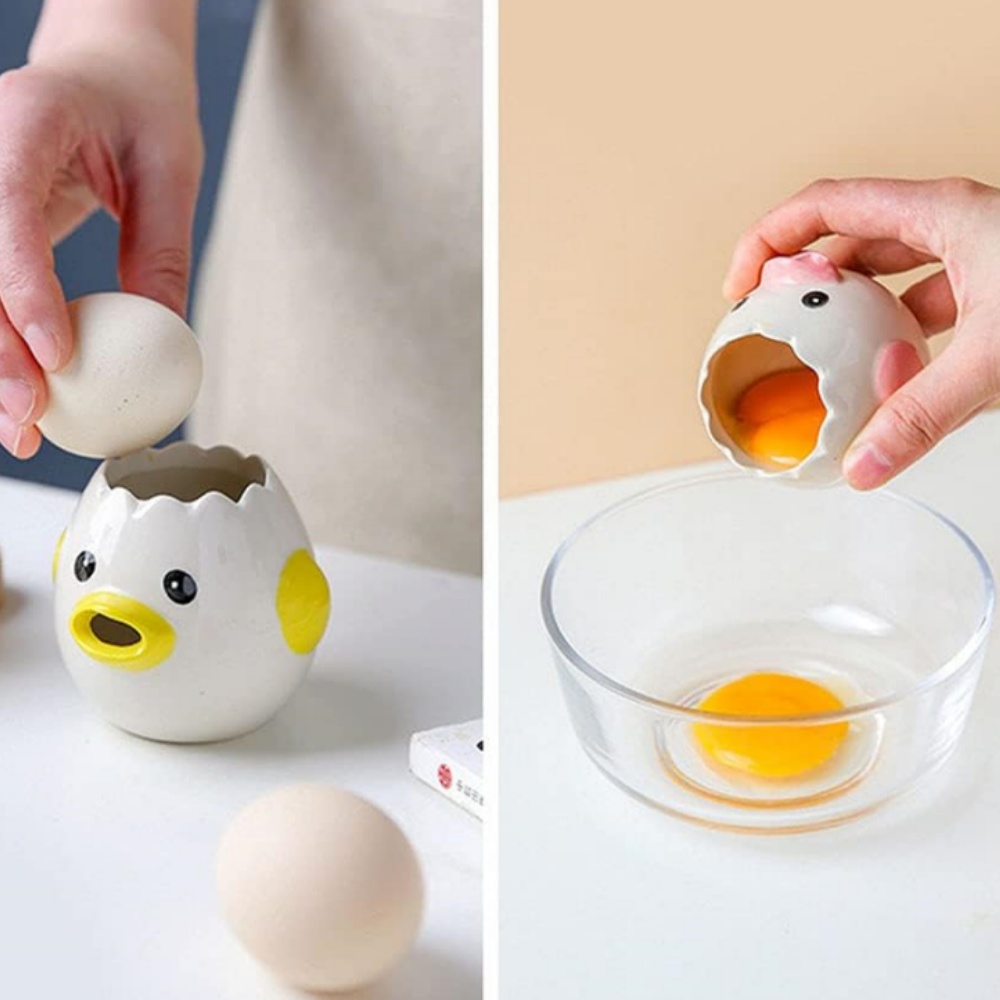 귀여운 계란 분리기, 세라믹 구토형 계란 노른자 흰자  - Egg Separator Tool 리뷰 및 가격