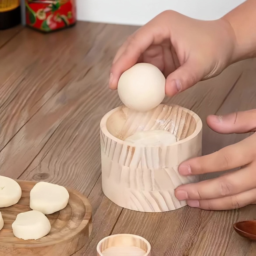 주방용 반죽 펴는 도구, 나무 재질의 만두피 틀, 수동 - Kitchen Gadgets Dumpling Maker 리뷰 및 가격